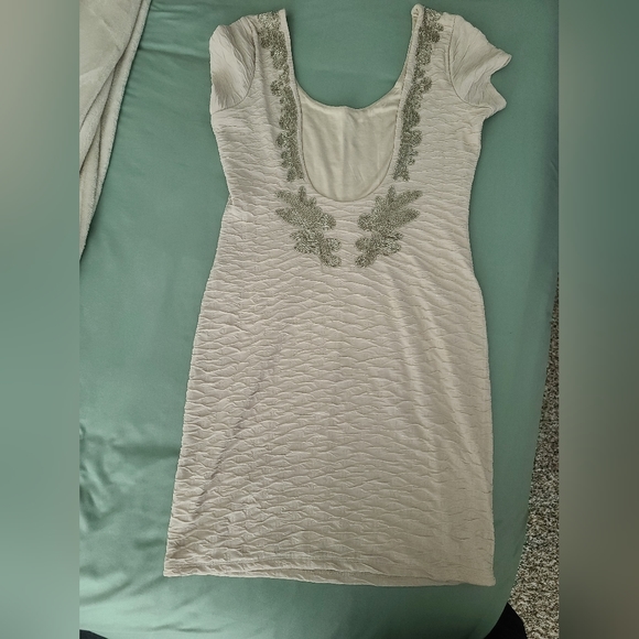 Free People beaded, ruched mini dress - Picture 2 of 3